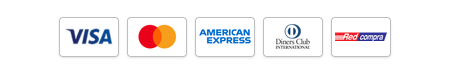 Visa, Mastercard, American Express, Diners Club International y Redcompra